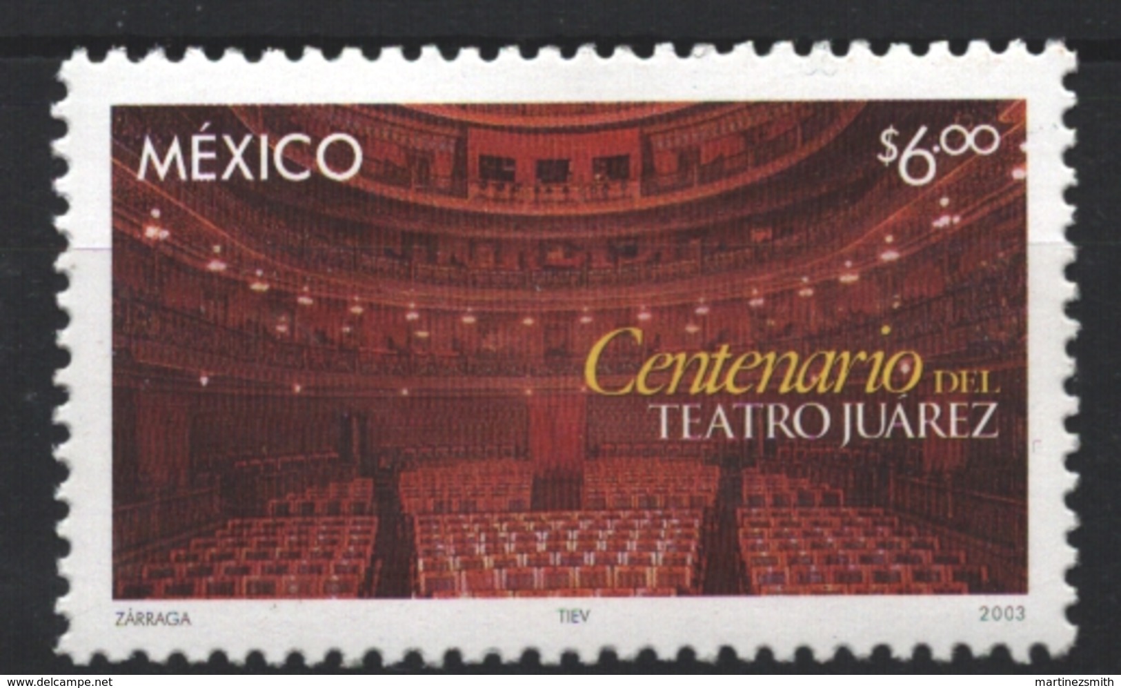 Mexico - Mexique 2003 Yvert 2053, Centenary Of Juarez Theater - MNH - México