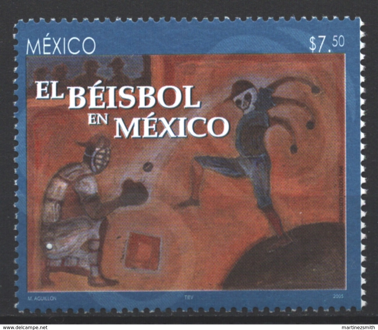 Mexico - Mexique 2005 Yvert 2110, Sport. Baseball In Mexico - Francisco Toledo Painting - MNH - México