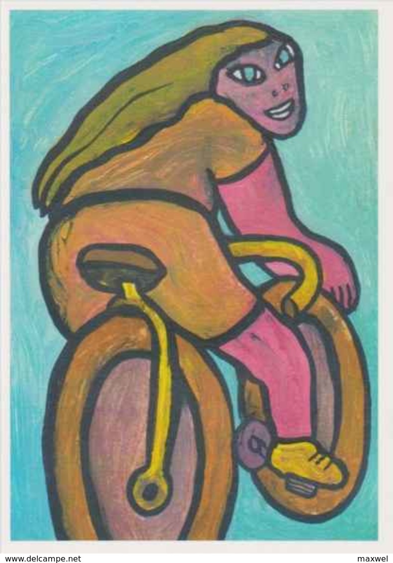 Cpm ERGON - Femme à Bicyclette - Vélo - Cyclisme - Illustrateurs - Illustrateur - Ergon