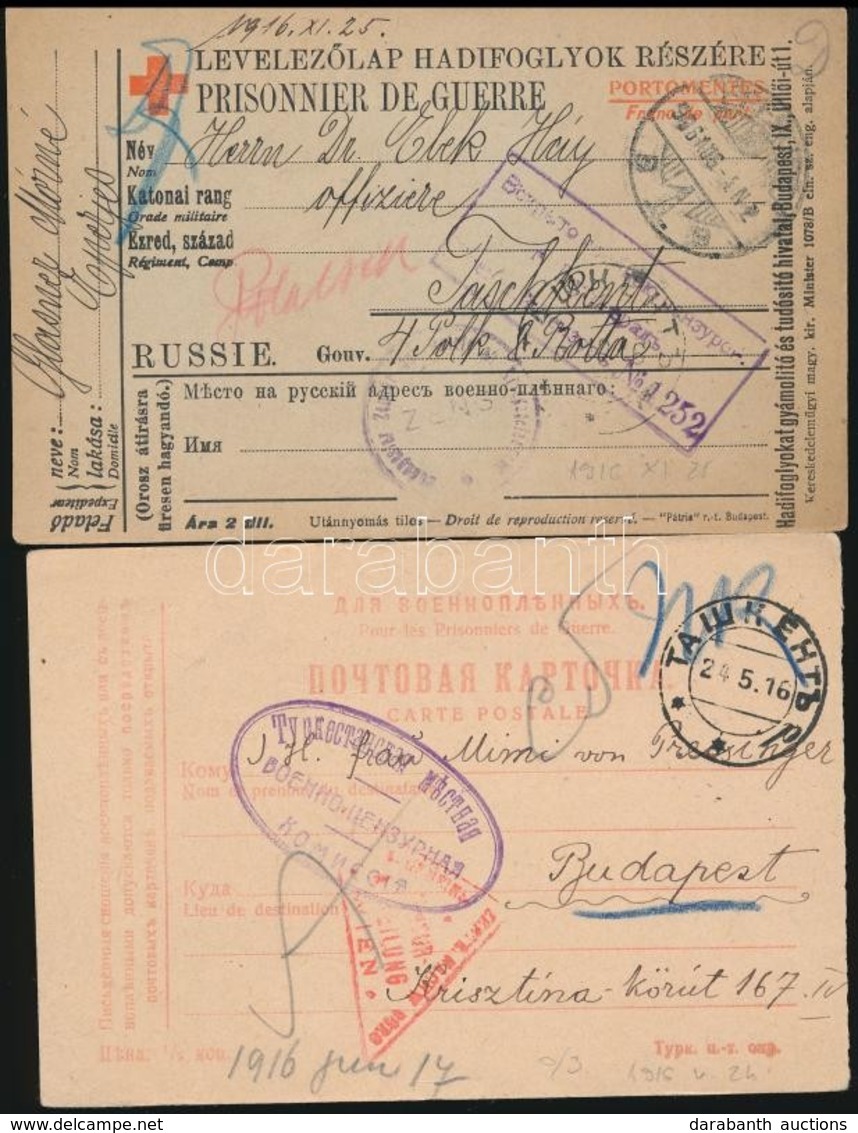 1916  2 Db Orosz Hadifogoly Levelezőlap - Autres & Non Classés