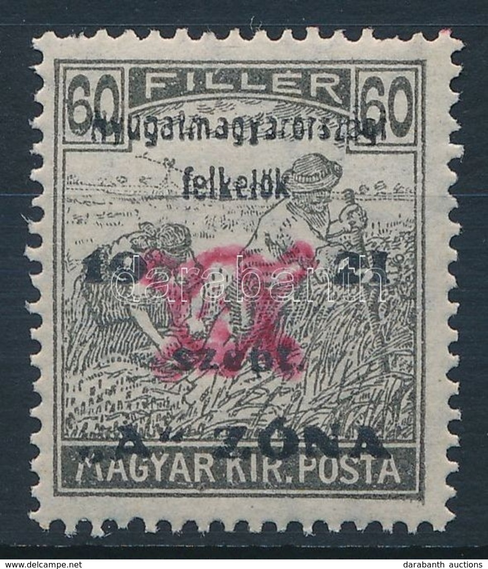 ** Nyugat-Magyarország II. 1921 Arató 60f Garancia Nélkül (19.000) - Otros & Sin Clasificación