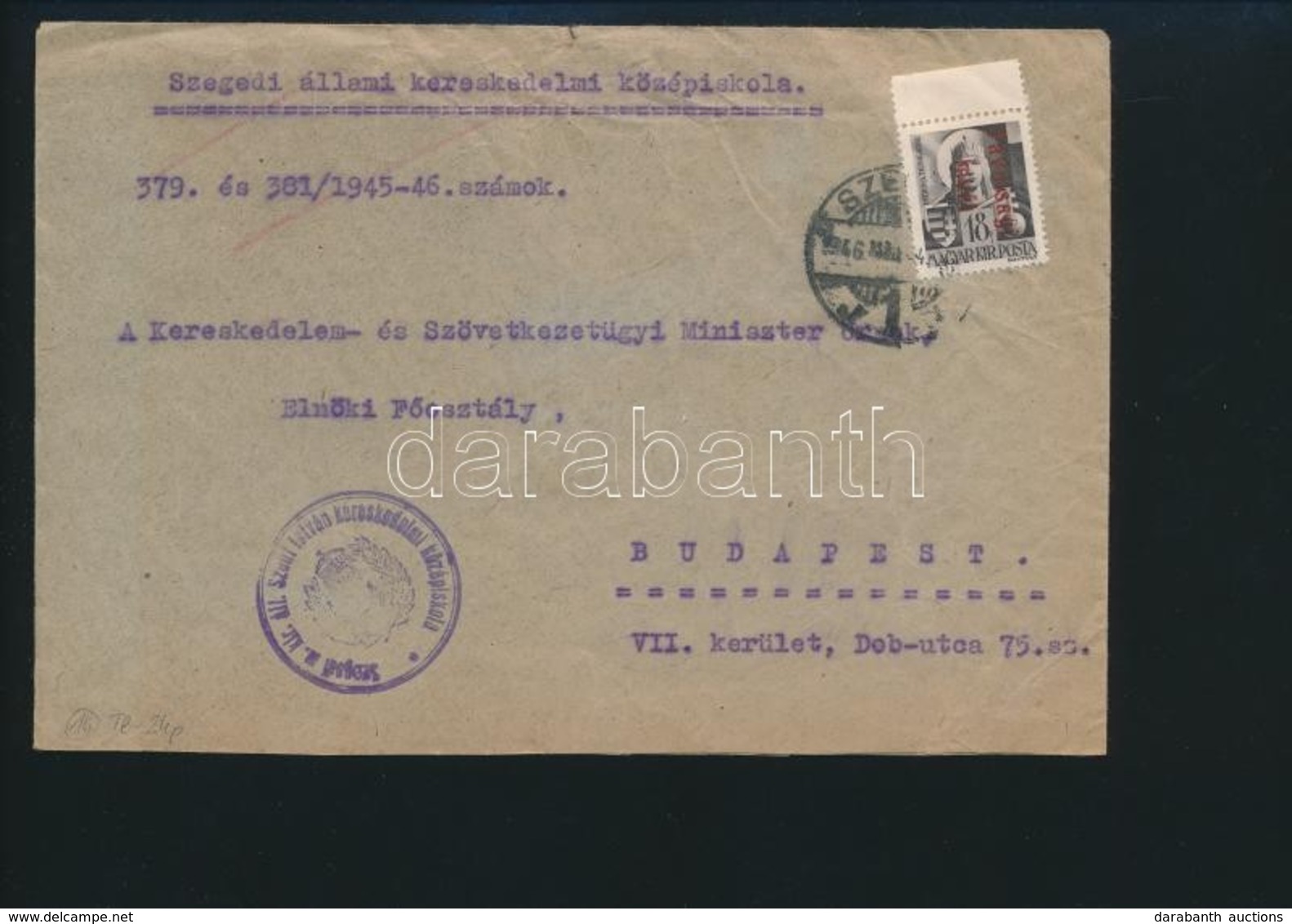 1946 (14. Díjszabás) Távolsági Levél Betűs Távolsági Levél/18f Bérmentesítéssel - Otros & Sin Clasificación