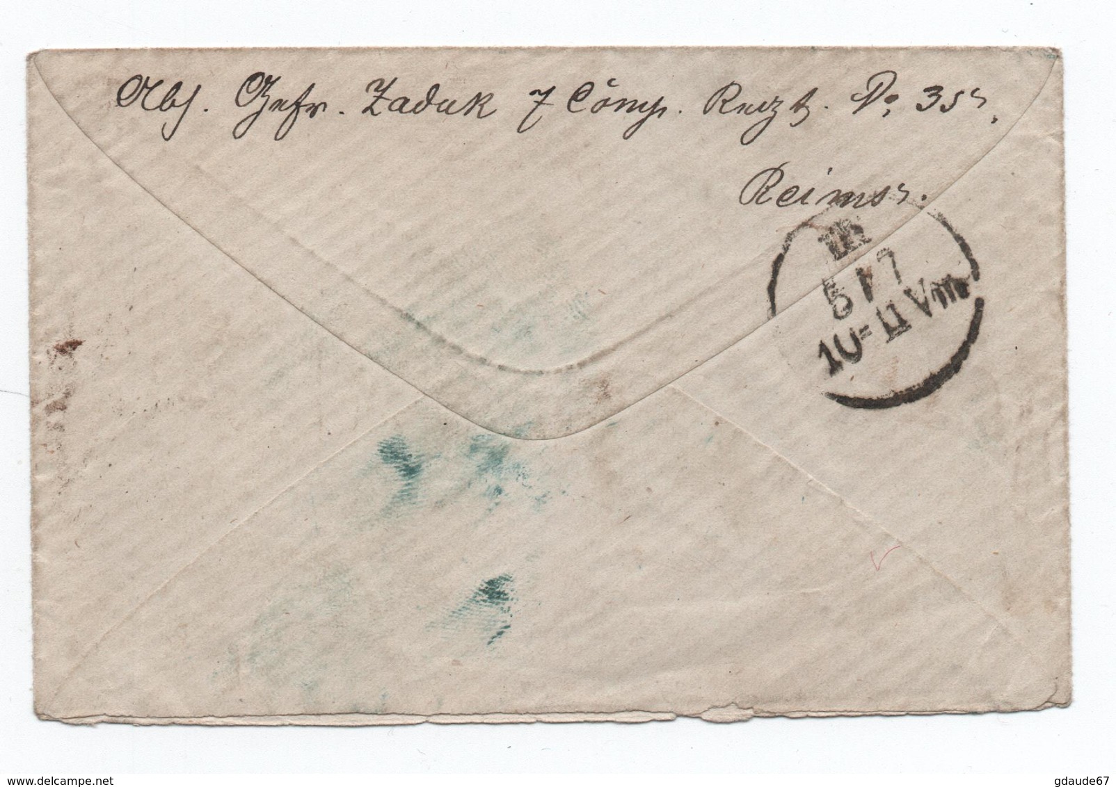 GUERRE DE 1870 - ENVELOPPE FELDPOST FM De La 6° DIVISION D'INFANTERIE à REIMS (MARNE) - Guerre De 1870