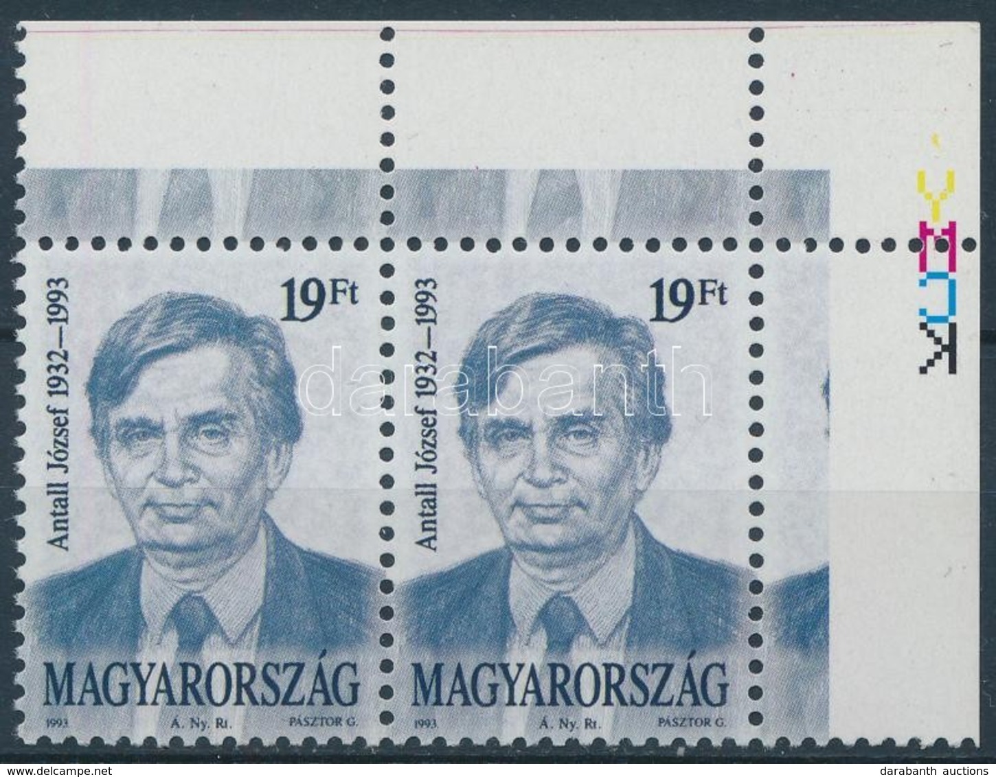 ** 1993 Antal József ívsarki Pár A Tartalék Sarok Részleteivel + Betűs Színkóddal - Other & Unclassified