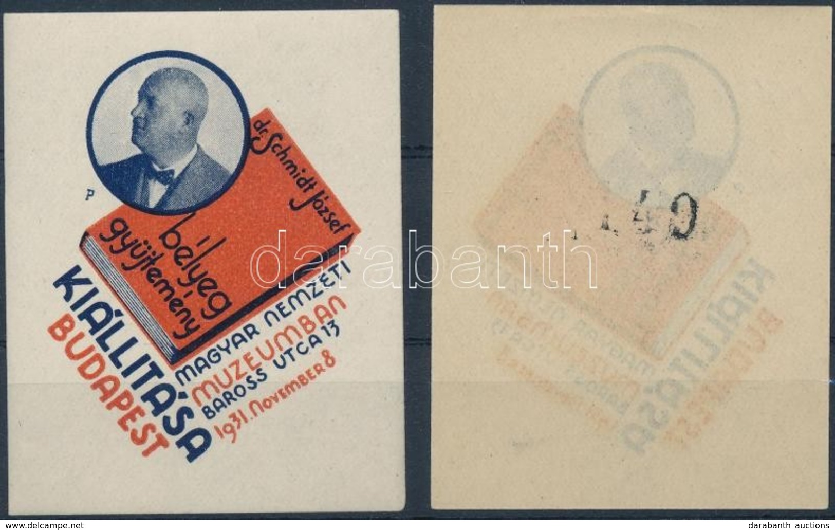 ** 1931/3a + 3b Schimdt Bélyeggyűjtemény Kiállítása  Emlékívek (12.000) - Autres & Non Classés