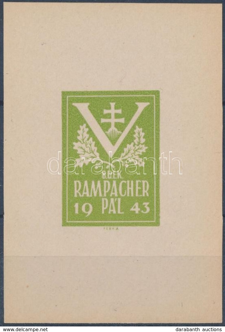 ** 1943 Rampacher Pál BUÉK Emlékív - Other & Unclassified