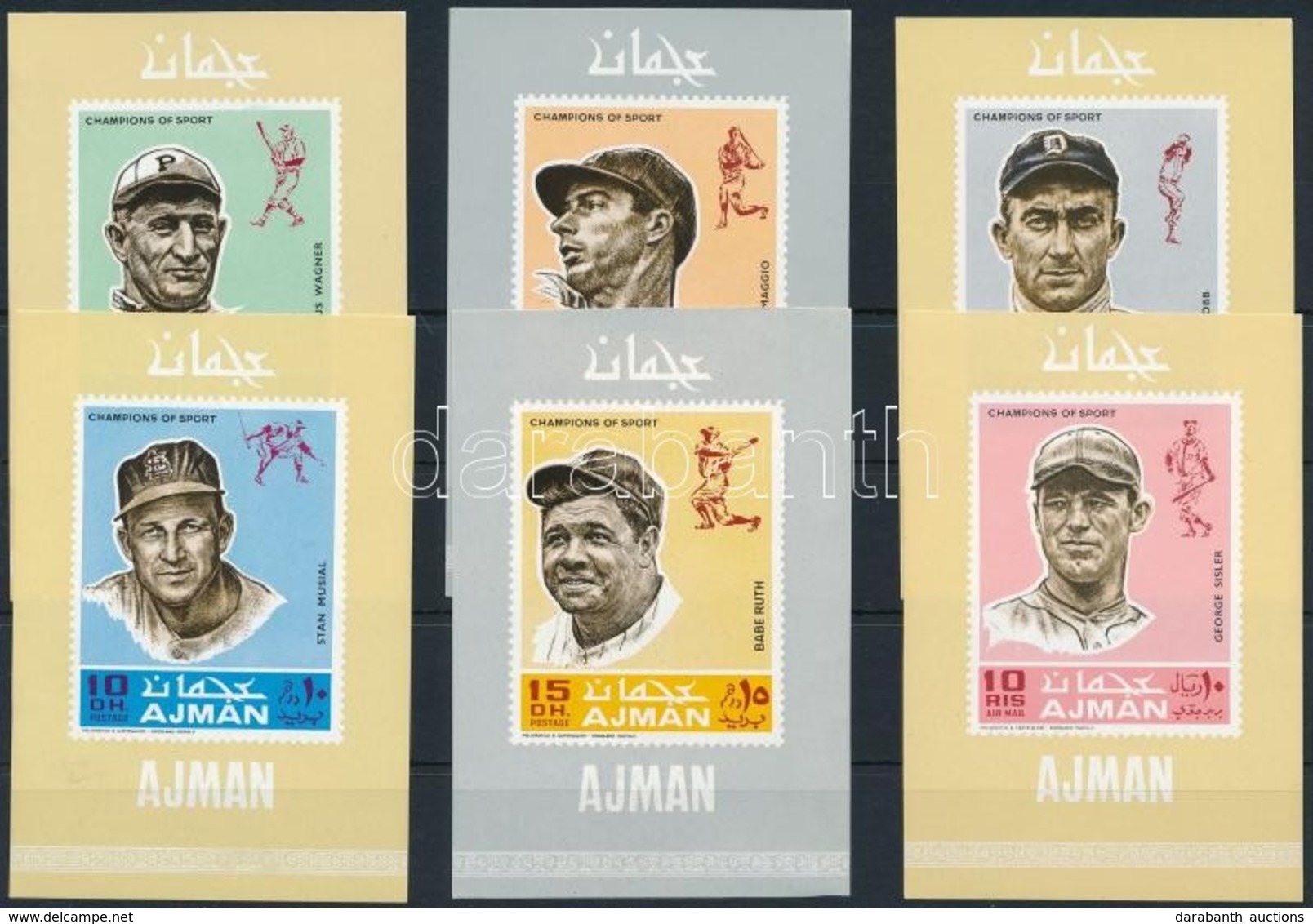 ** 1969 Sport; Baseball Játékosok De Lux Blokksor Mi 388-393 - Autres & Non Classés