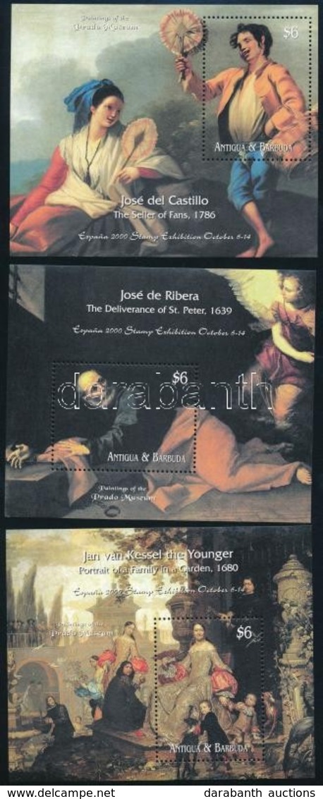 ** 2000 Nemzetközi Bélyegkiállítás; A Madridi Prado Festményei Kisívsor + Blokksor Mi 3345-3362+479-481 - Andere & Zonder Classificatie