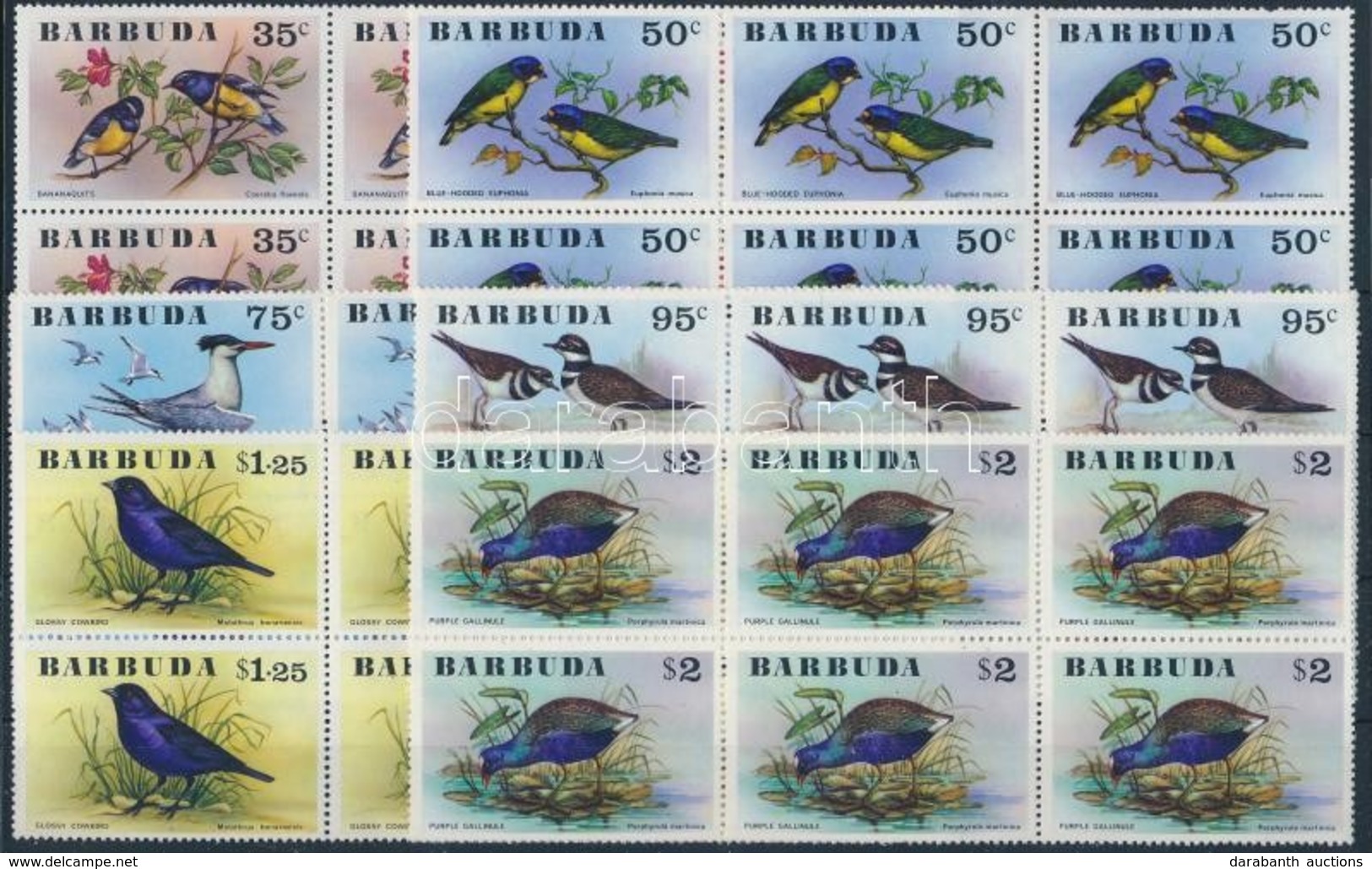 ** 1976 Madarak Sor Hatostömbökben Mi 261-266 - Otros & Sin Clasificación