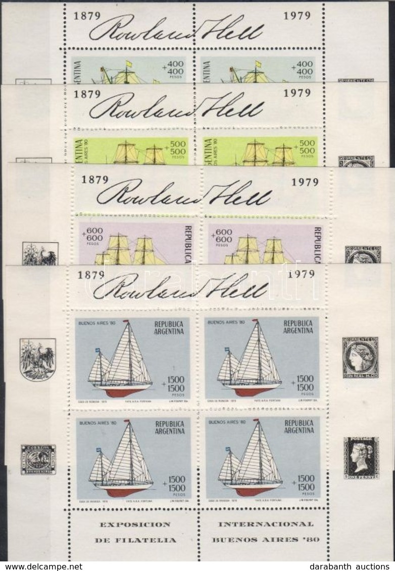 ** 1979. Nemzetközi Bélyegkiállítás, Vitorláshajók Kisívsor Mi. 1405-1408 - Otros & Sin Clasificación