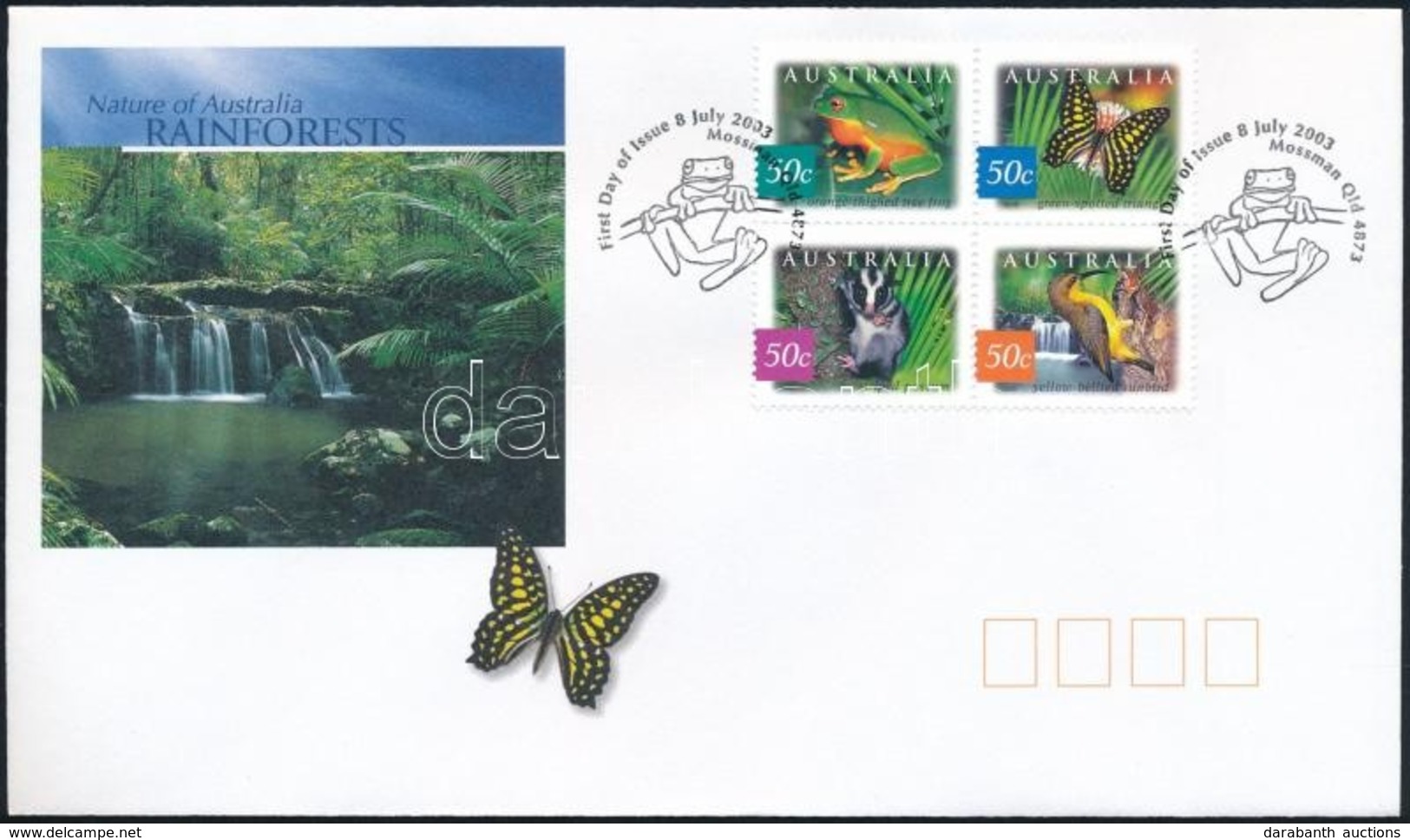 2003 Forgalmi Négyestömb Mi 2237-2240 FDC-n - Other & Unclassified