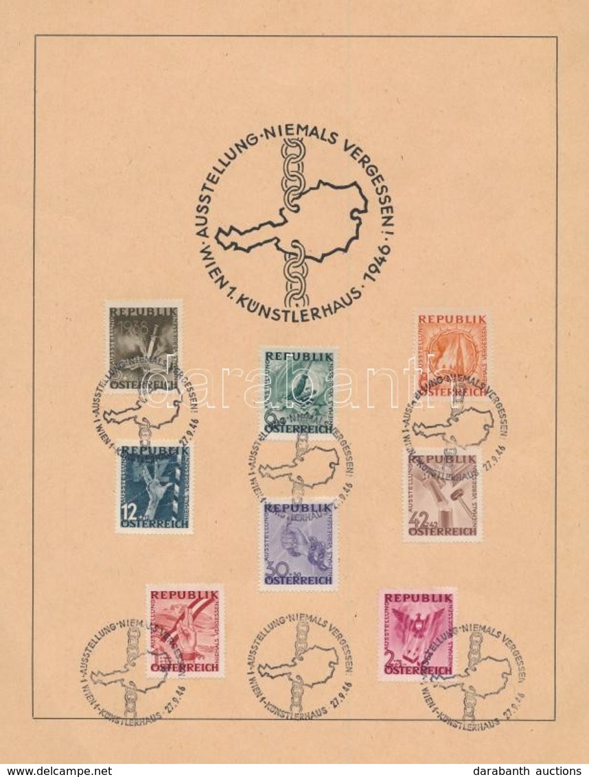 1946 Mi 776-783 Emléklapon Alkalmi Bélyegzéssel - Otros & Sin Clasificación