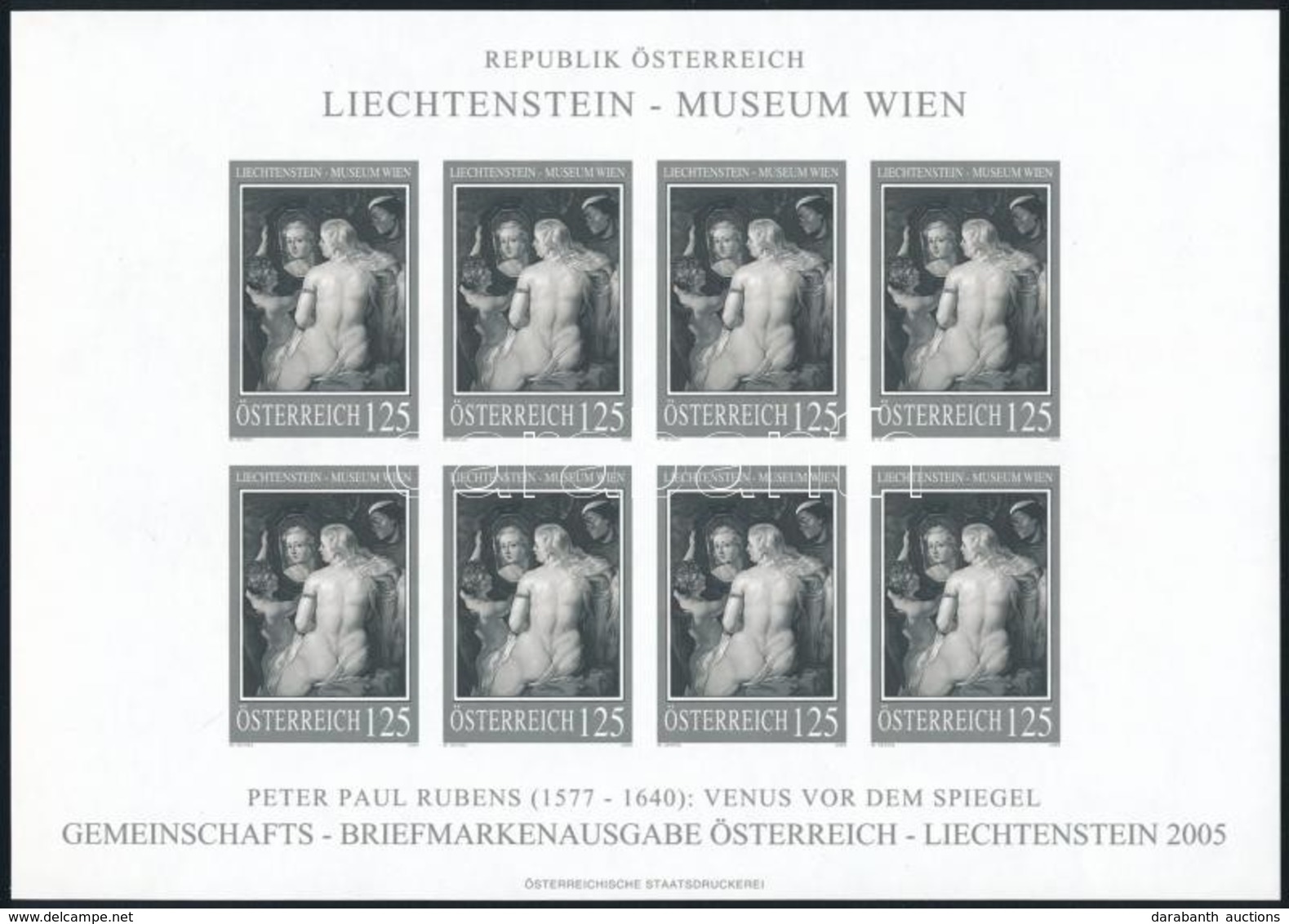 ** 2005 Liechtenstein - Múzeum Feketenyomat Kisív Mi 2519 - Otros & Sin Clasificación