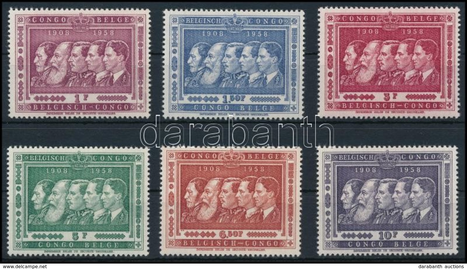 ** 1958 Személyiségek Sor,
Personalities Set
Mi 337-342 - Autres & Non Classés