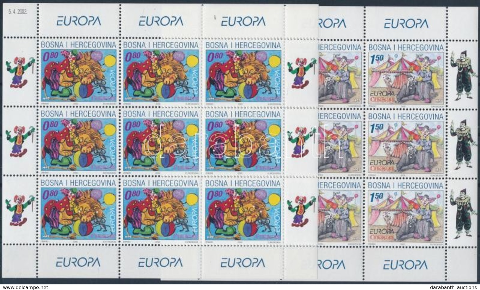 ** 2002 Europa CEPT, Cirkusz Kisív Sor Mi 88-89 - Autres & Non Classés