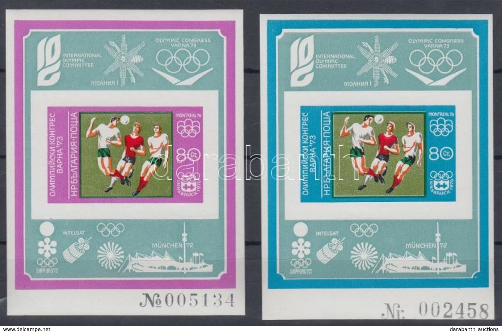 ** 1973 Nyári Olimpia, München Blokk Sor Mi 42B-43 - Otros & Sin Clasificación