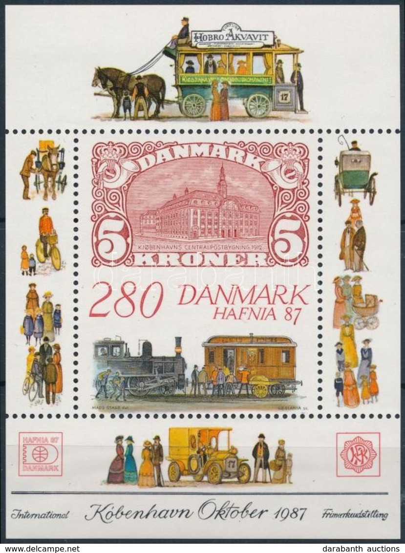 ** 1987 Nemzetközi Bélyegkiállítás HAFNIA '87 Koppenhága Blokk
International Stamp Exhibition HAFNIA '87 Copenhagen Bloc - Otros & Sin Clasificación