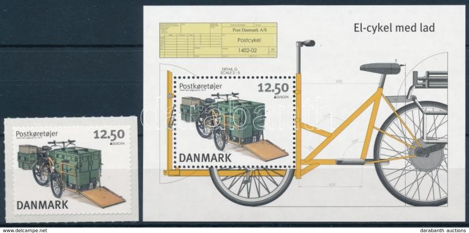 ** 2013 Europa CEPT Postai Járművek öntapadós Bélyeg Mi 1738 + Blokk Mi 50 - Otros & Sin Clasificación