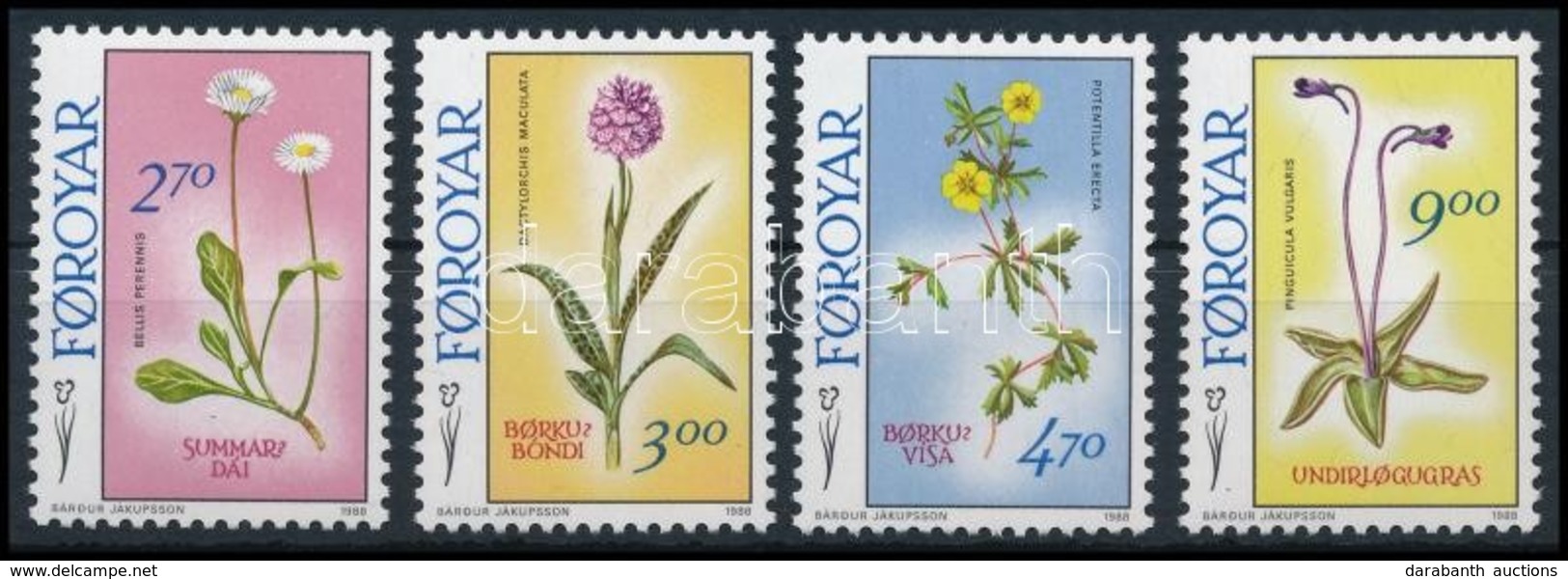 ** 1988 Virág Sor,
Flower Set
Mi 162-165 - Otros & Sin Clasificación
