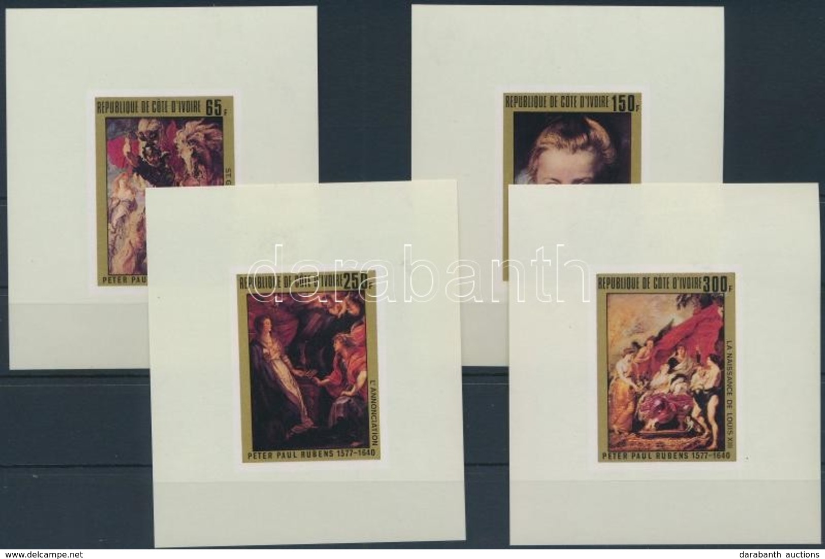 ** 1978 Rubens Festmények Mi 537-540 De Luxe Blokksor - Autres & Non Classés