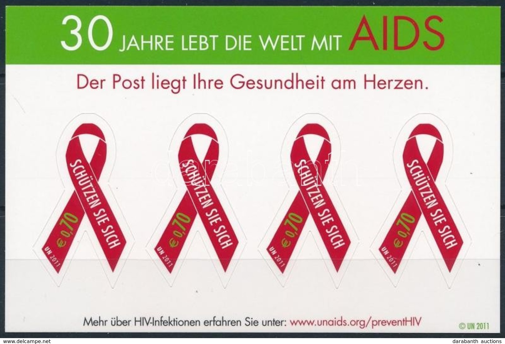 ** 2011 AIDS Elleni Kampány Fóliaív Mi 729 - Autres & Non Classés