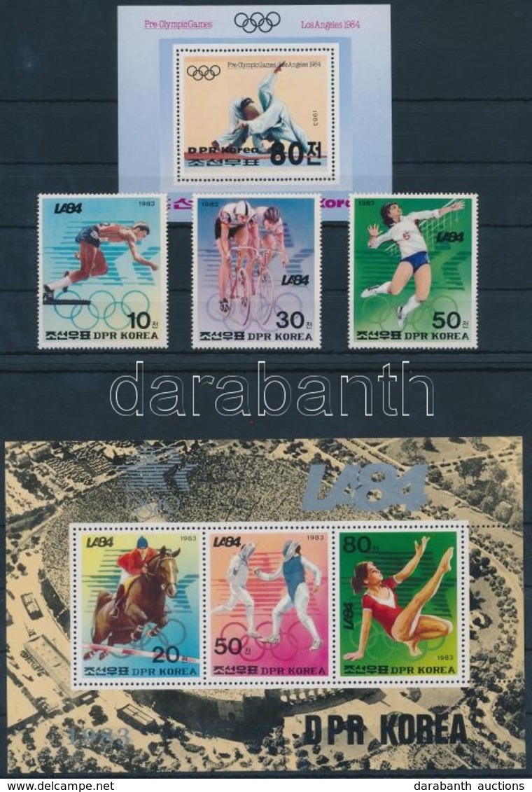 ** 1983 Nyári Olimpiai, Los Angeles (III.) Sor Mi 2410-2412 + Blokk 156-163 - Altri & Non Classificati