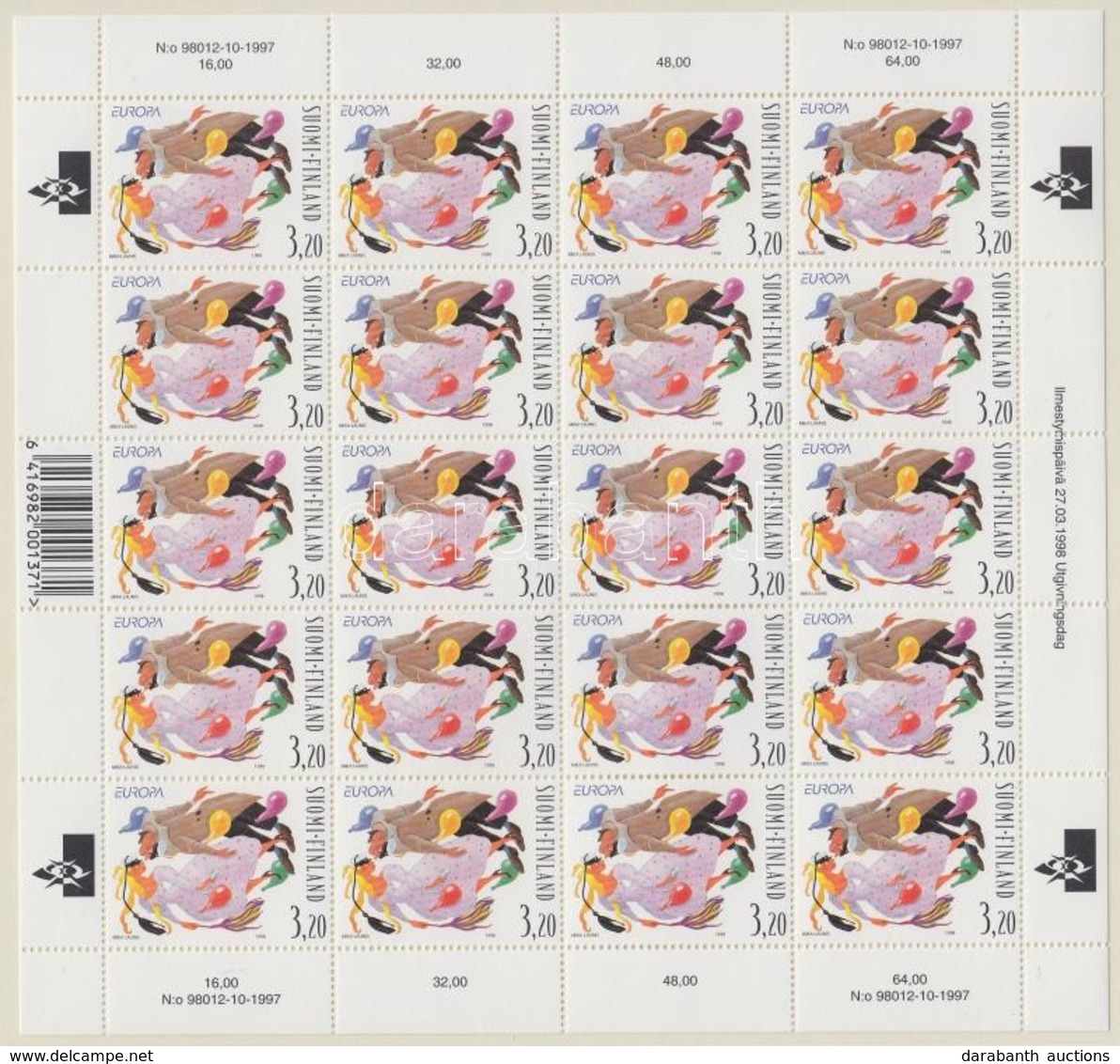 ** 1998 Europa CEPT Kisív Sor / Mi 1432-1433 Minisheets - Autres & Non Classés