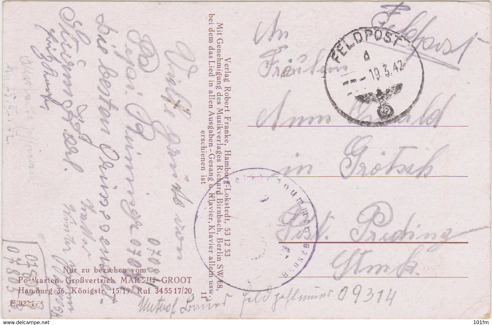 WW II. FELDPOST 1942 , PLEASE SEE BACK - Guerre 1939-45