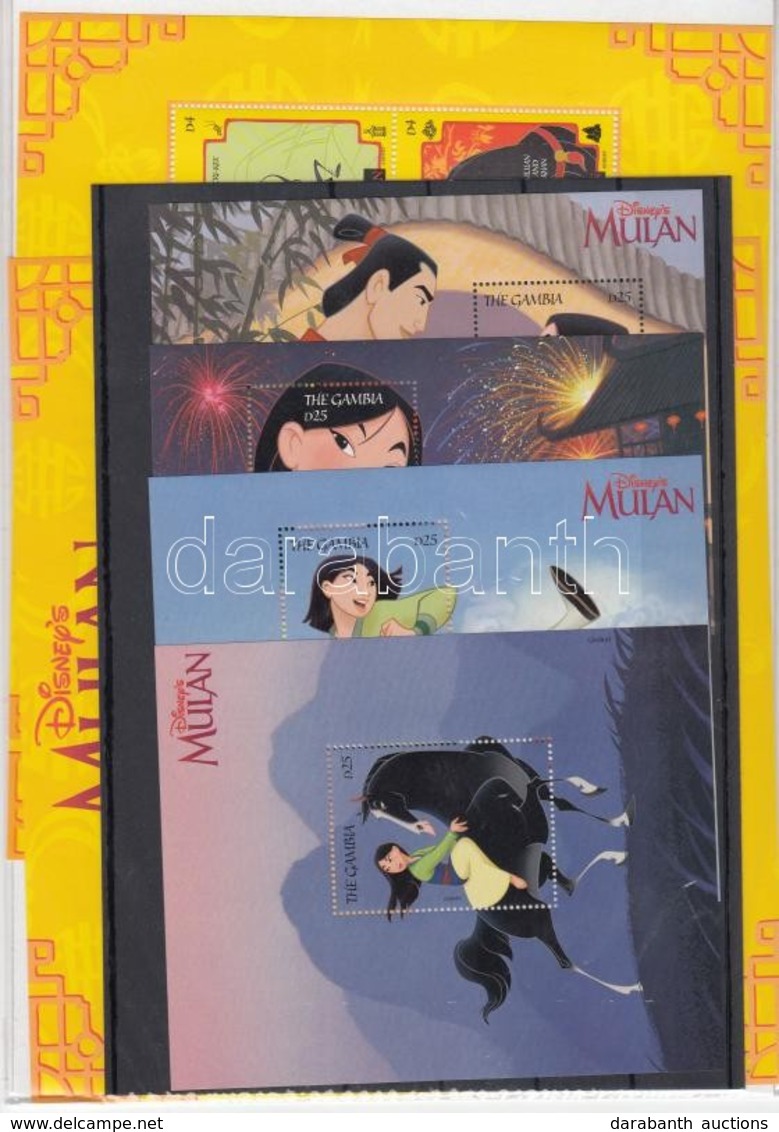 ** 1998 Walt Disney: Mulan Kisív Pár Mi 3030-3045 + Blokk Sor Mi 384-387 - Autres & Non Classés