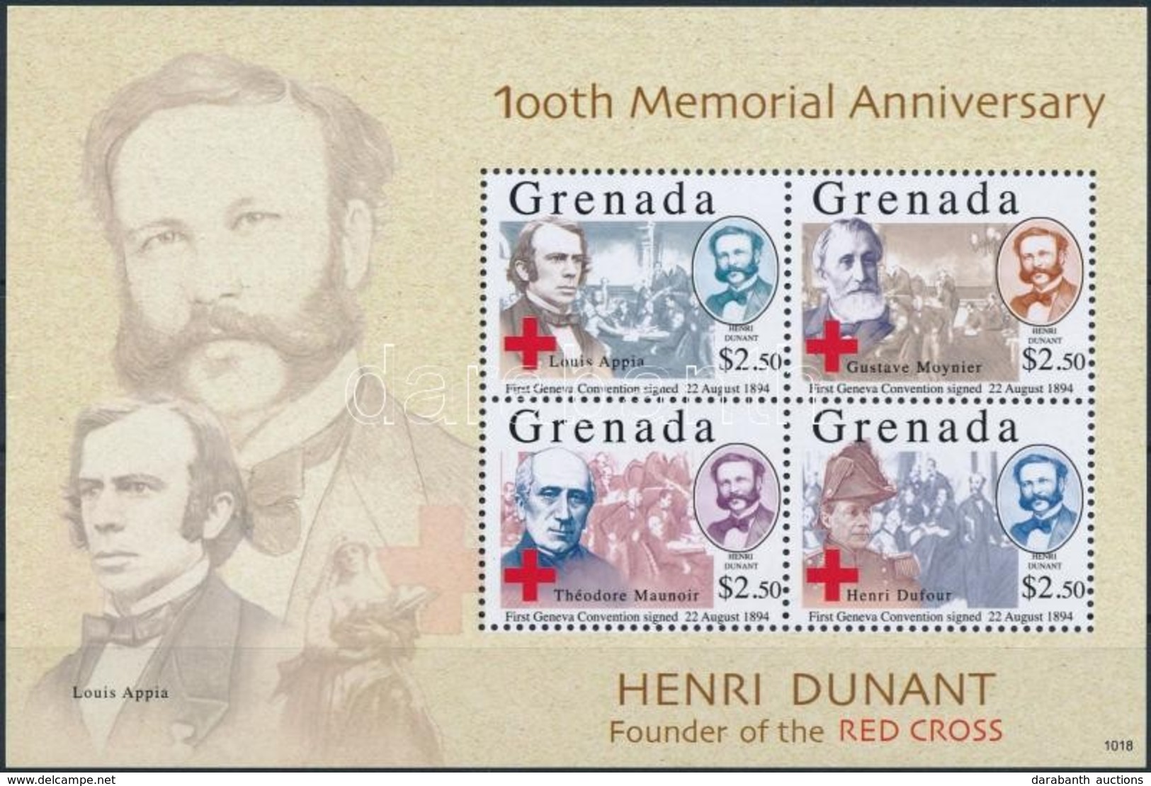 ** 2010 Henri Dunant Halálának 100. évfordulója Kisív Mi 6282-6285 - Otros & Sin Clasificación