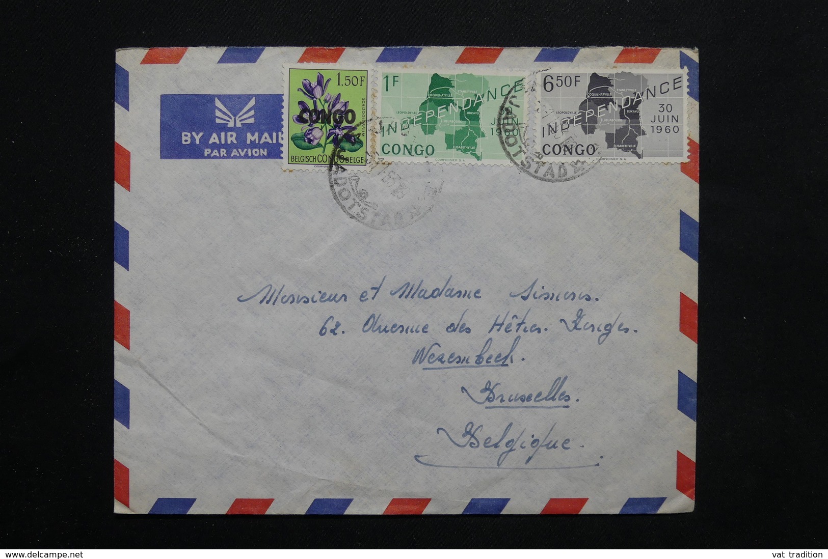 CONGO - Enveloppe De Jadotville  Pour Bruxelles En 1963 , Affranchissement Plaisant - L 25110 - Other & Unclassified