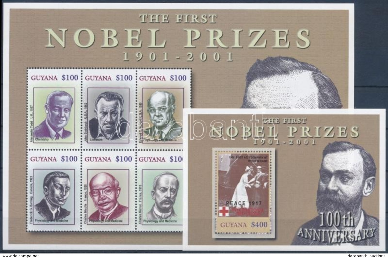 ** 2002 Nobel-díjasok Kisívsor + 3 Blokk Mi 7357-7368 + 728-730 - Otros & Sin Clasificación