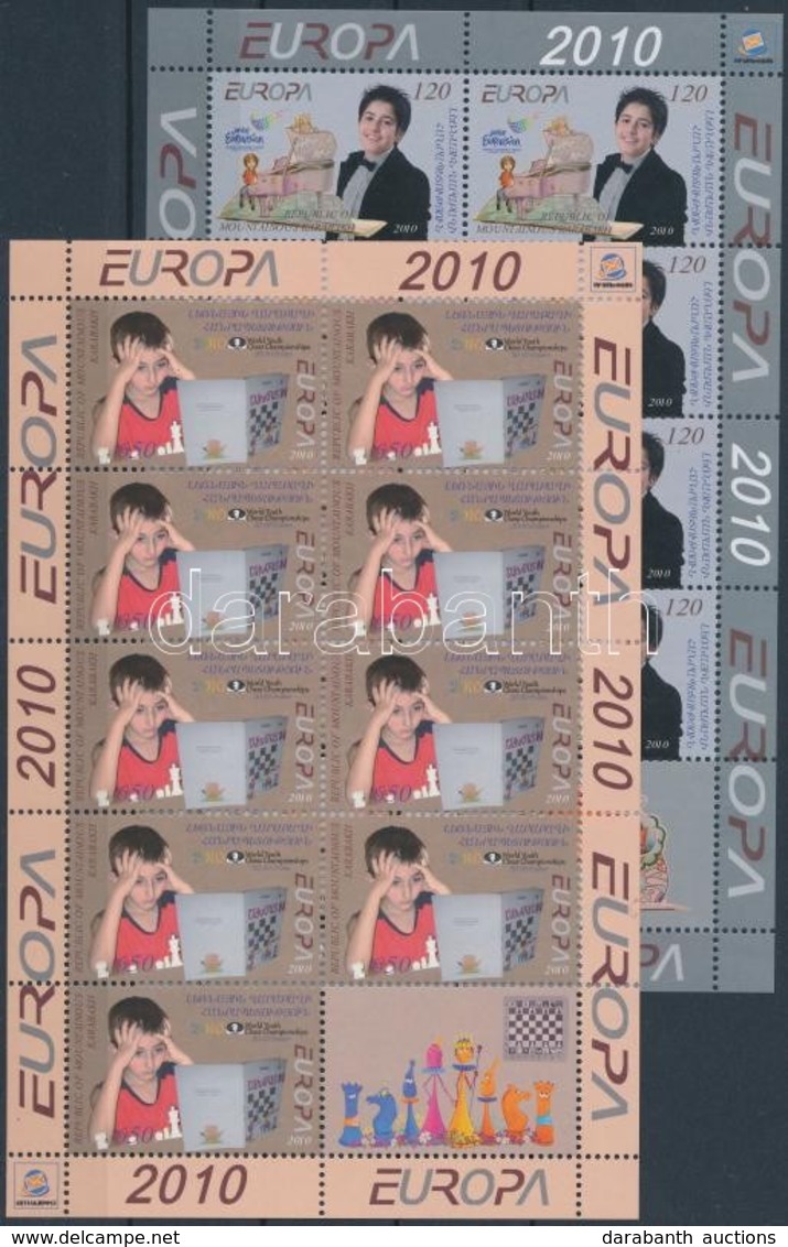 ** 2012 Europa CEPT Ifjúsági Eurovíziós Dalfesztivál, Ifjúsági Sakk VB (2010) Kisív Pár Mi 65-66 - Autres & Non Classés