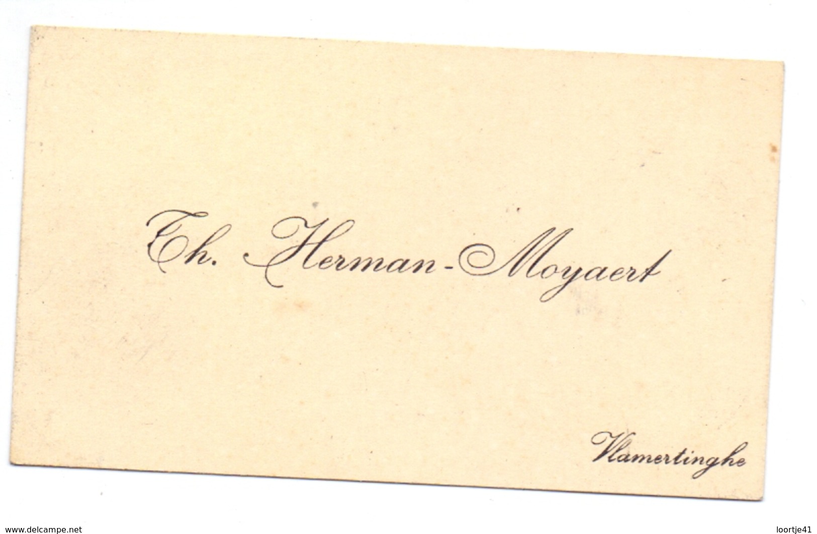 Visitekaartje - Carte Visite - Th. Herman - Moyaert - Vlamertinge - Cartes De Visite