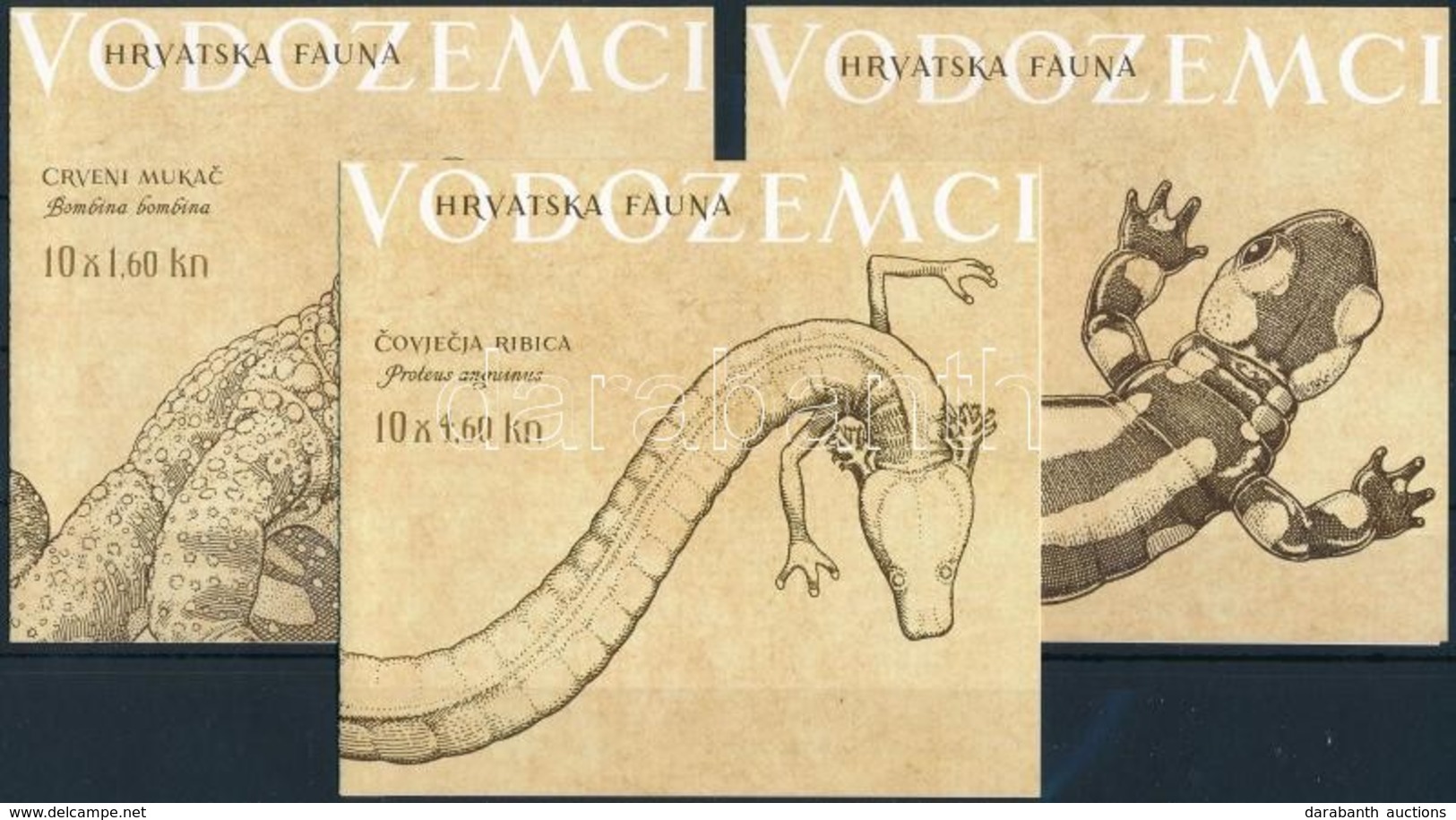 ** 2013 Kétéltű Bélyegfüzet Sor,
Amphibia Stamp Booklet Set
Mi 1073-1075 - Otros & Sin Clasificación