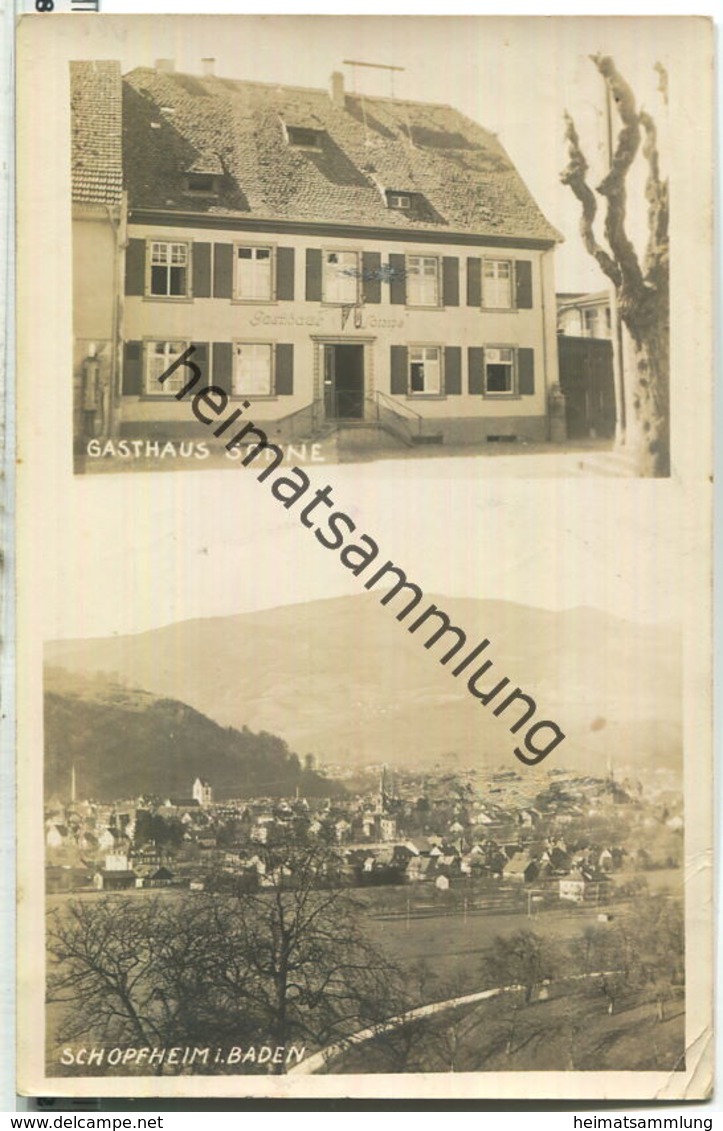 Schopfheim - Gasthaus Sonne - Foto-Ansichtskarte - Schopfheim