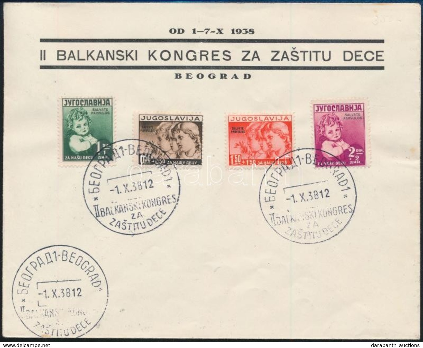 1938 Gyermekekért Sor Mi 350-353 FDC-n (Mi EUR 15,-) - Autres & Non Classés