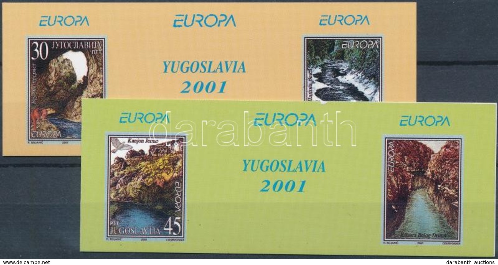 ** 2001 Europa CEPT, Éltető Víz 2 Db Klf Bélyegfüzet Mi 3031-3032 - Autres & Non Classés