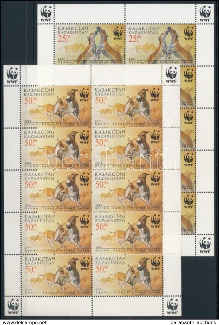 ** 2001 WWF: Kulán Kisívsor,
WWF: Kulan Minisheet Set
Mi 345-348 - Autres & Non Classés