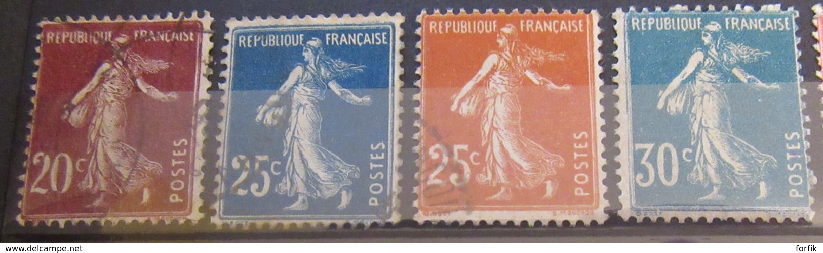 France - Collection De 46 Timbres Semeuse Dont Paires, Surchargés, Préobiltérés - Neufs* Ou Oblitérés - Pour étude - Collections