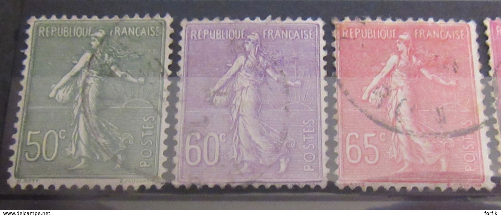 France - Collection de 46 timbres Semeuse dont paires, surchargés, préobiltérés - Neufs* ou oblitérés - Pour étude