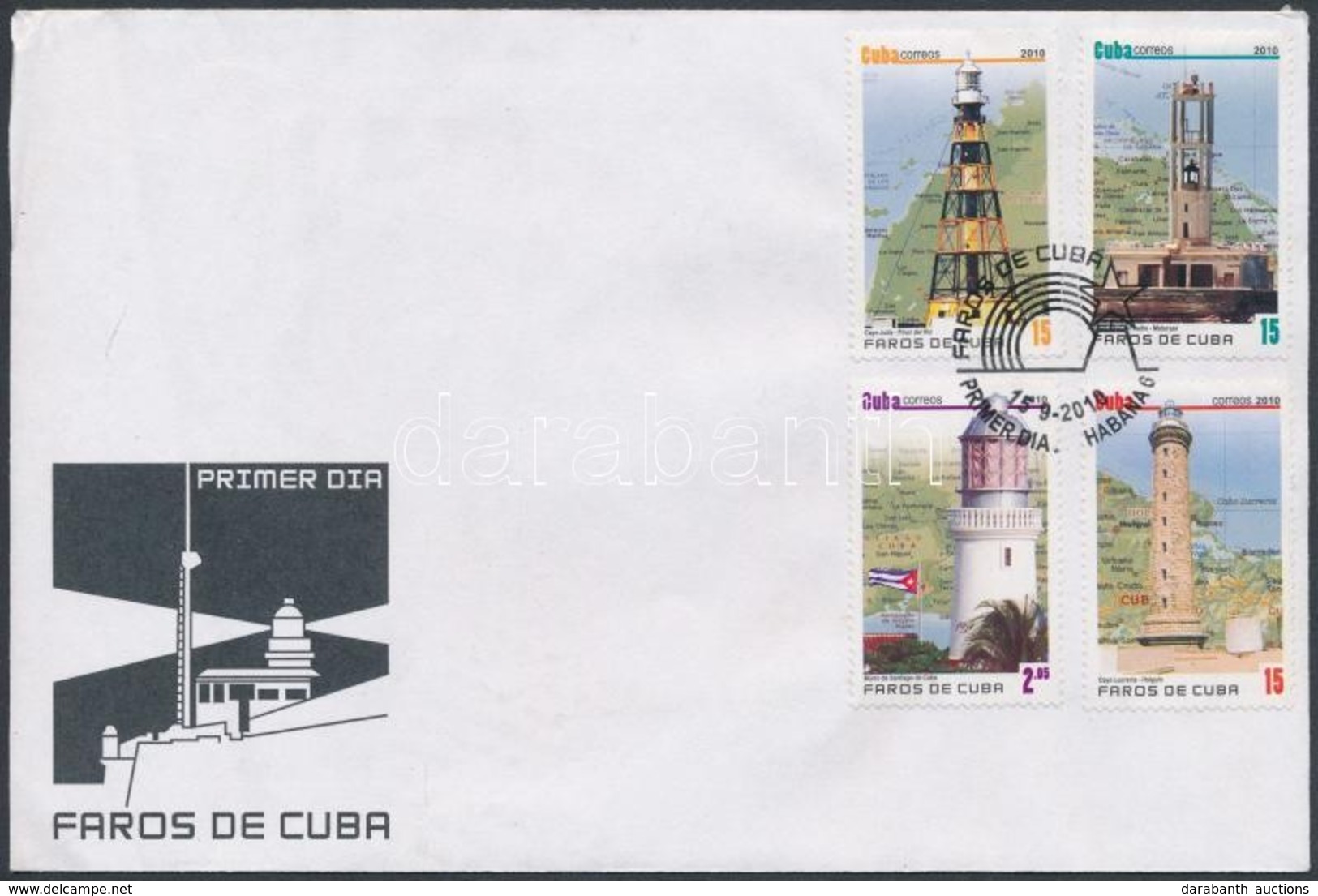 2010 Világítótorony Sor Mi 5441-5444 FDC - Otros & Sin Clasificación