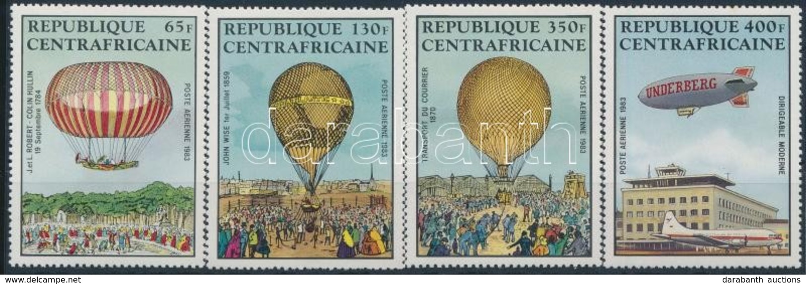 ** 1983 A Montgolfiere Hőlégballon Első útja Sor,
First Trip Of The Montgolfier Hot Air Balloon Set
Mi 938-941 - Otros & Sin Clasificación