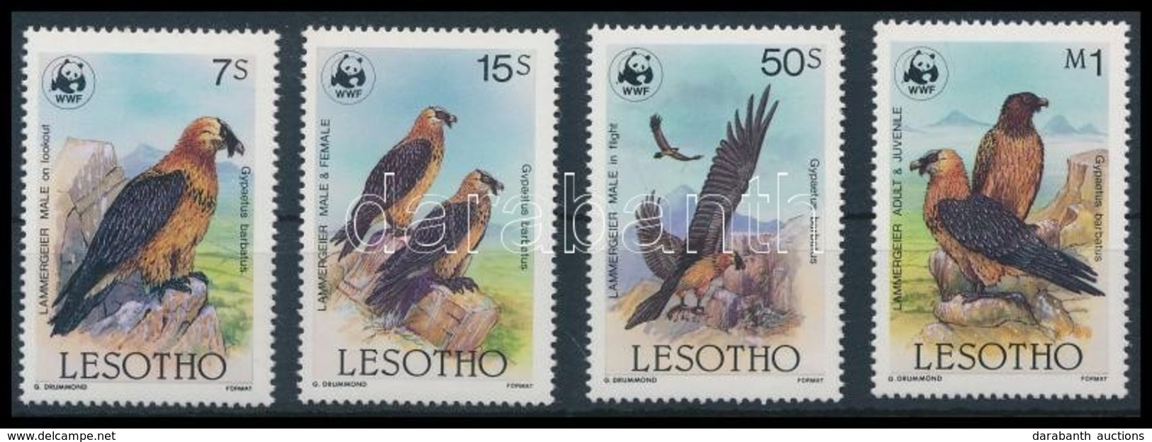 ** 1986 WWF: Sas Sor,
WWF: Eagle Set
Mi 477-480 - Autres & Non Classés