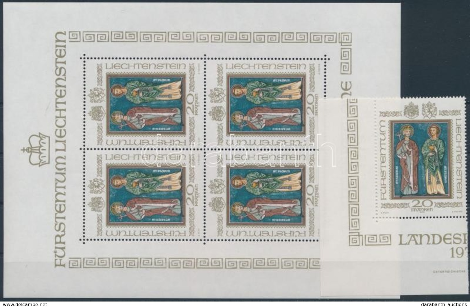 ** 1979 Védőszentek ívsarki érték + Kisív + FDC Mi 734 - Otros & Sin Clasificación