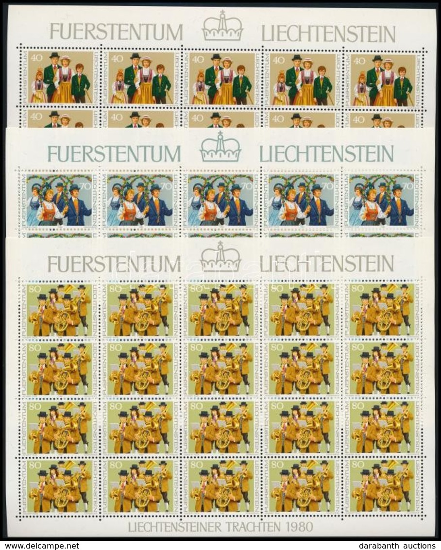 ** 1980 Kultúra Kisívsor Mi 754-756 + 1982 Bélyegkiállítás Kisívsor Mi 797-798 (Mi EUR 72,-) - Autres & Non Classés