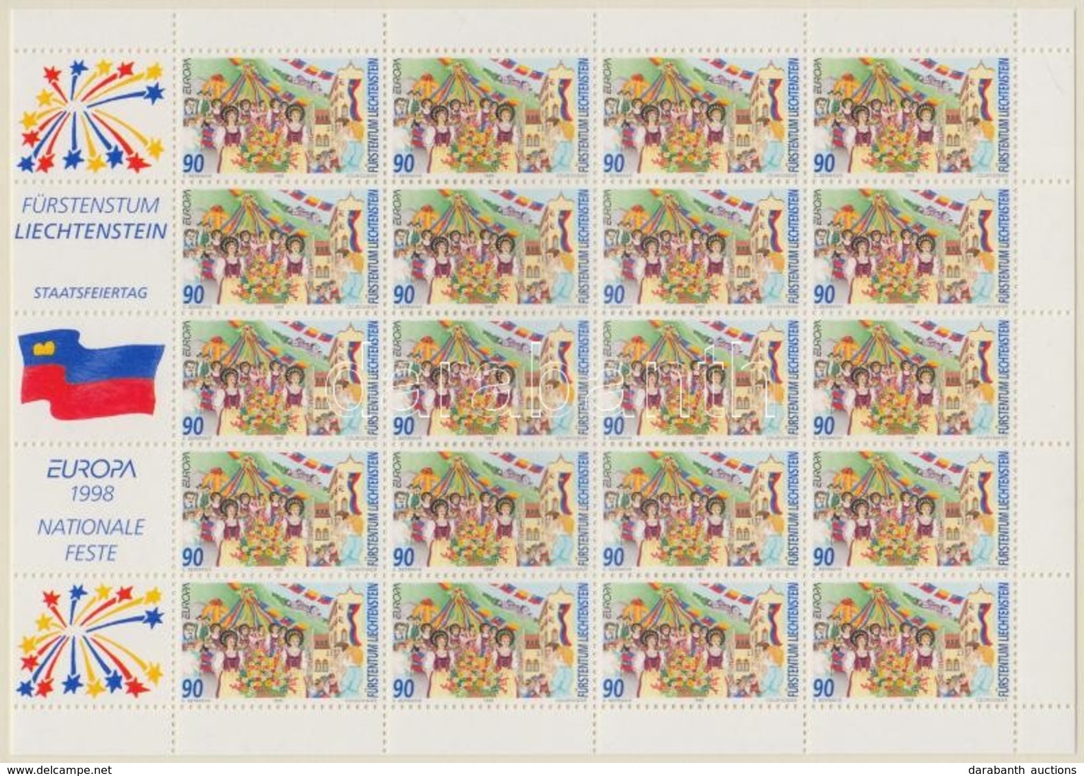 ** 1998 Europa CEPT Kisív Sor / Mi 165-1166 Minisheets - Autres & Non Classés