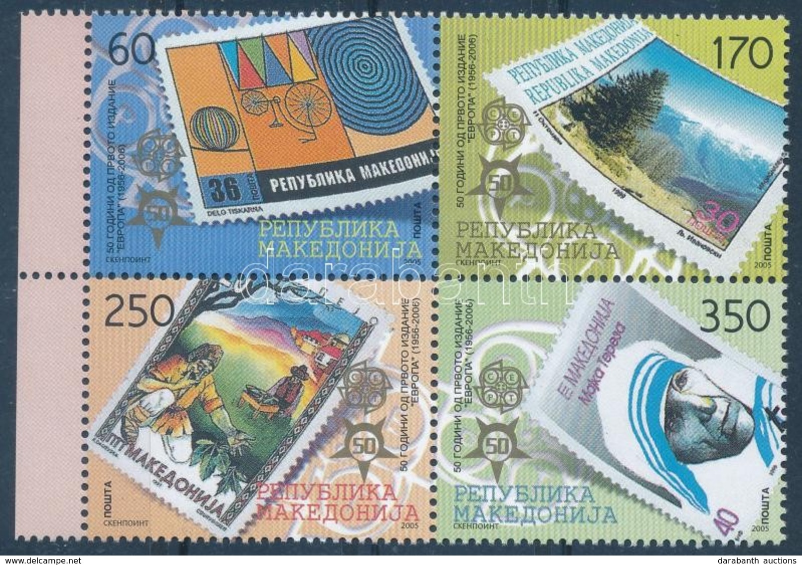 ** 2005 Europa CEPT Sor Négyestömb,
Europa CEPT Set Block Of 4
Mi 370-373 - Otros & Sin Clasificación