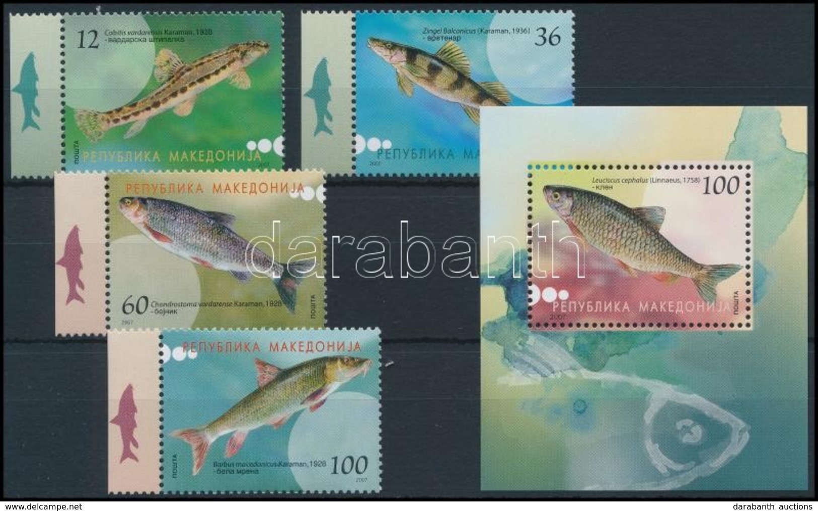 ** 2007 Hal Sor + Blokk,
Fish Set + Block
Mi 421-424 + 16 - Autres & Non Classés