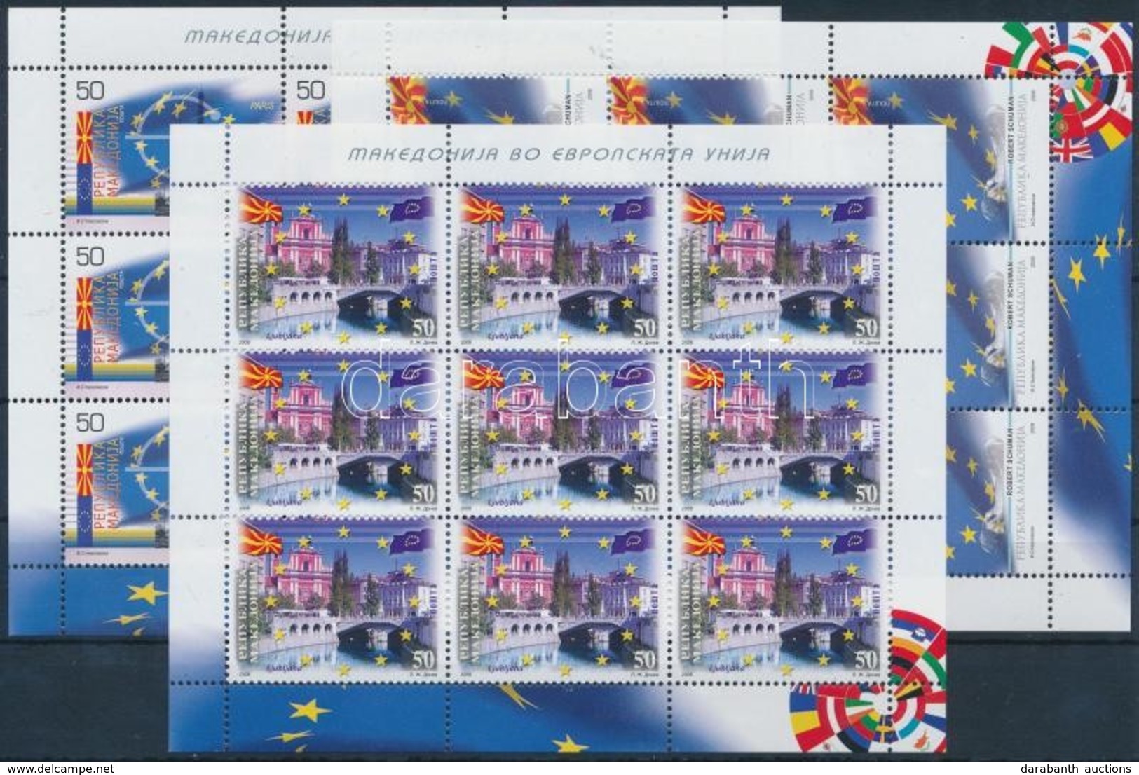 ** 2008 EU Csatlakozás Kisív Sor Mi 464-466 - Autres & Non Classés